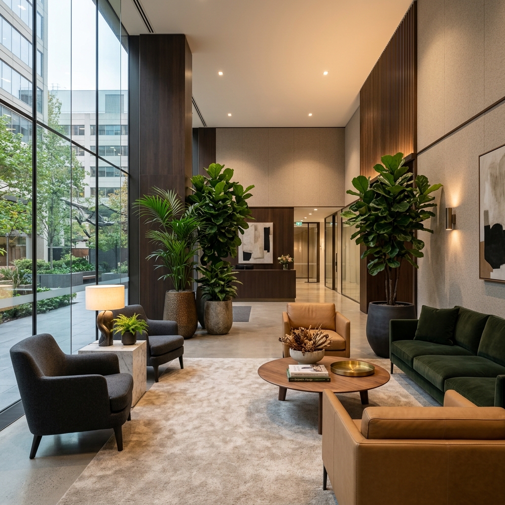 Waiting area greenery
